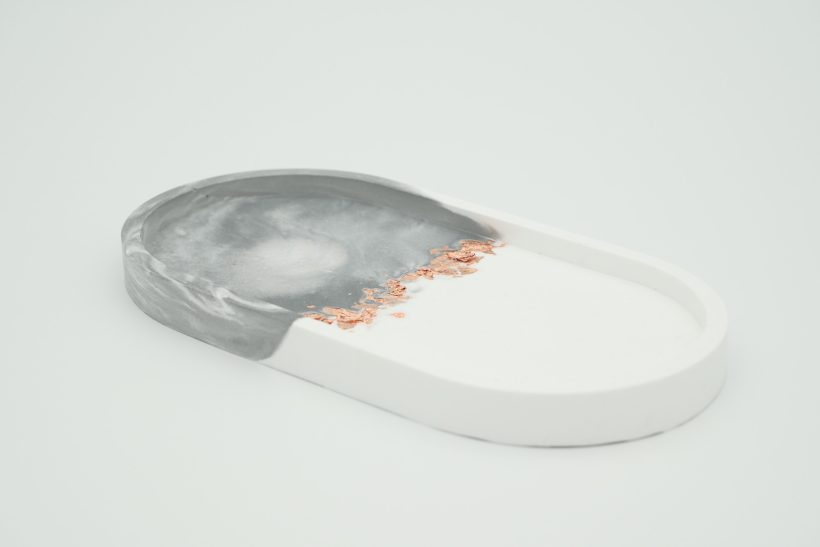 Selbst gegossene Untersetzter, zweifarbig mit Einsatz