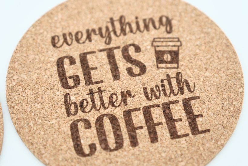 Korkuntersetzer – gelasert